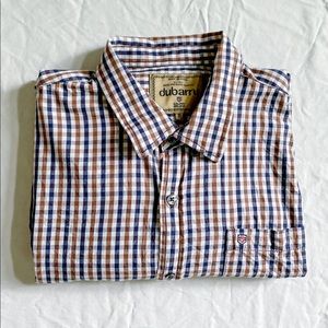 Dubarry Men’s Checkered Button Down Shirt (Medium)